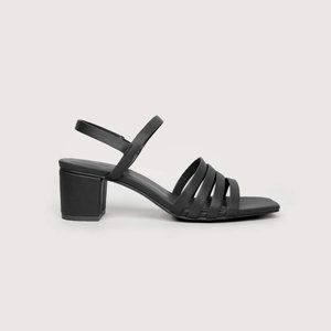 Oak and Fort | Black Heeled Sandals | Size 5
